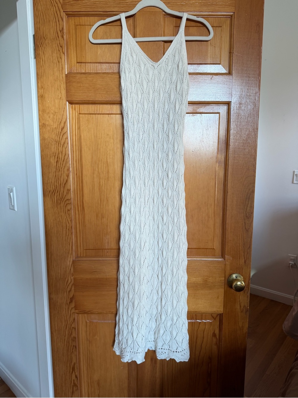 Freshman 1996 Cream Knit Maxi Dress - Size Small